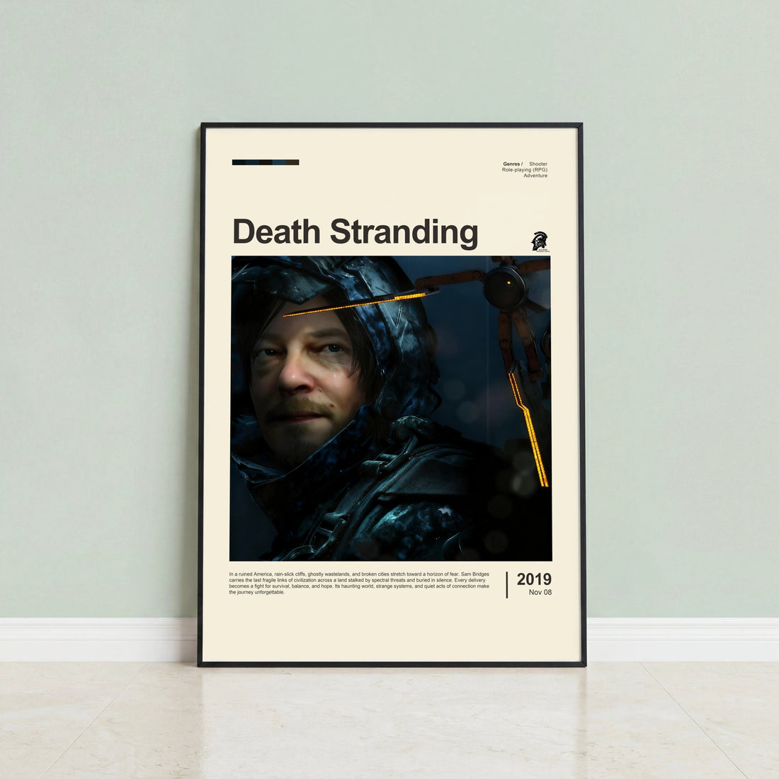 Matte finish game poster close-up