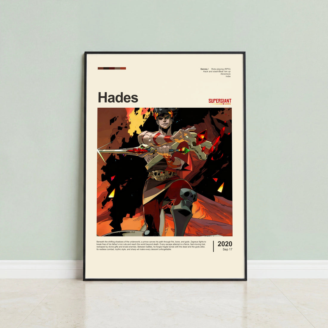 Hades game poster as a gift idea