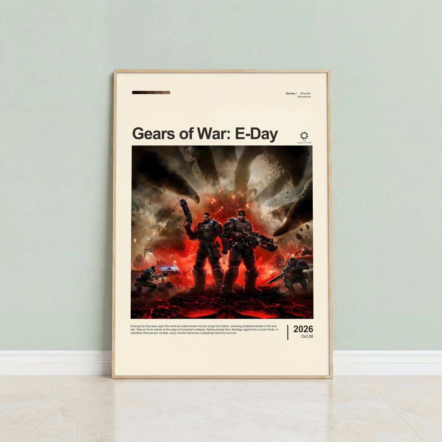 Gears of War E-Day Poster