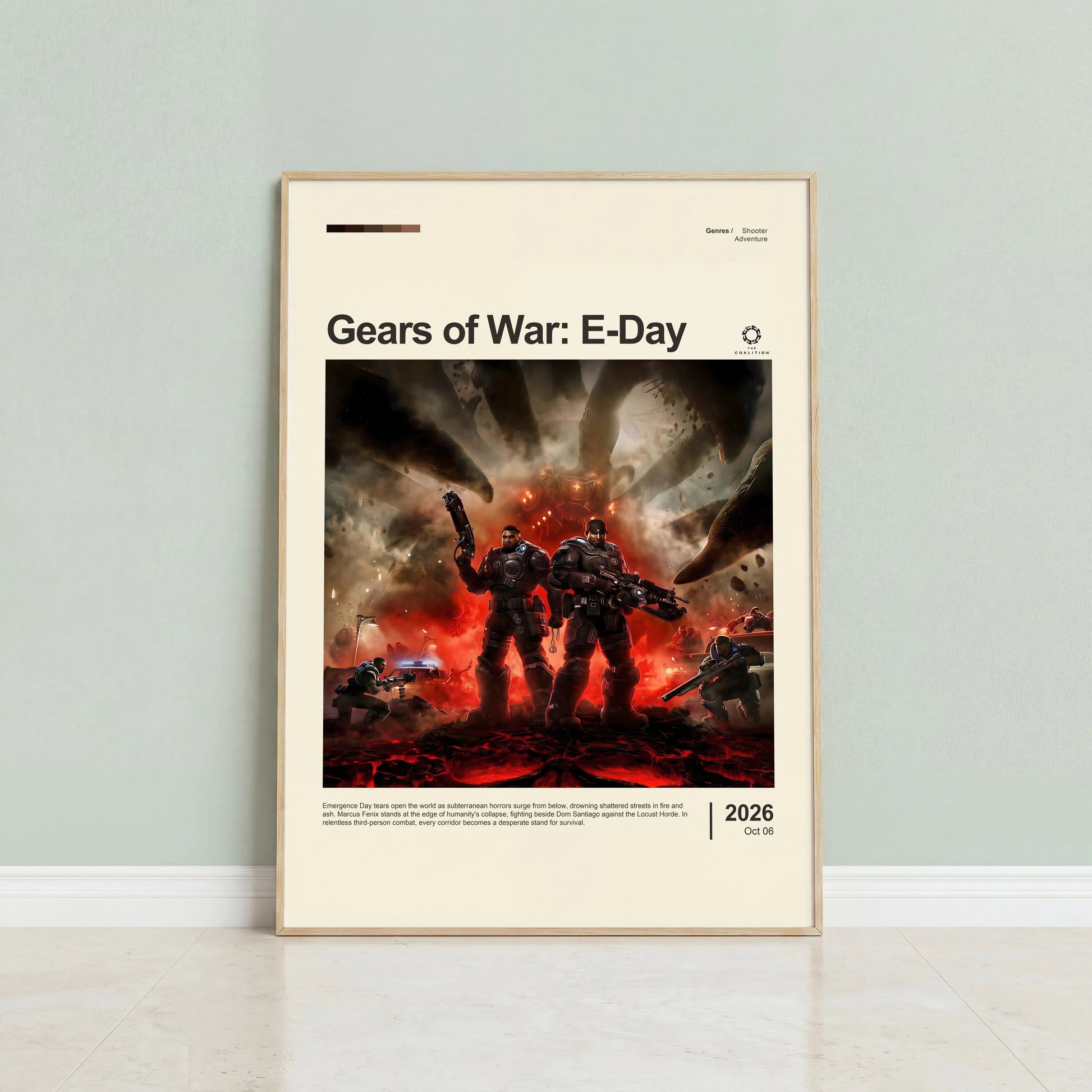 Gears of War E-Day Poster