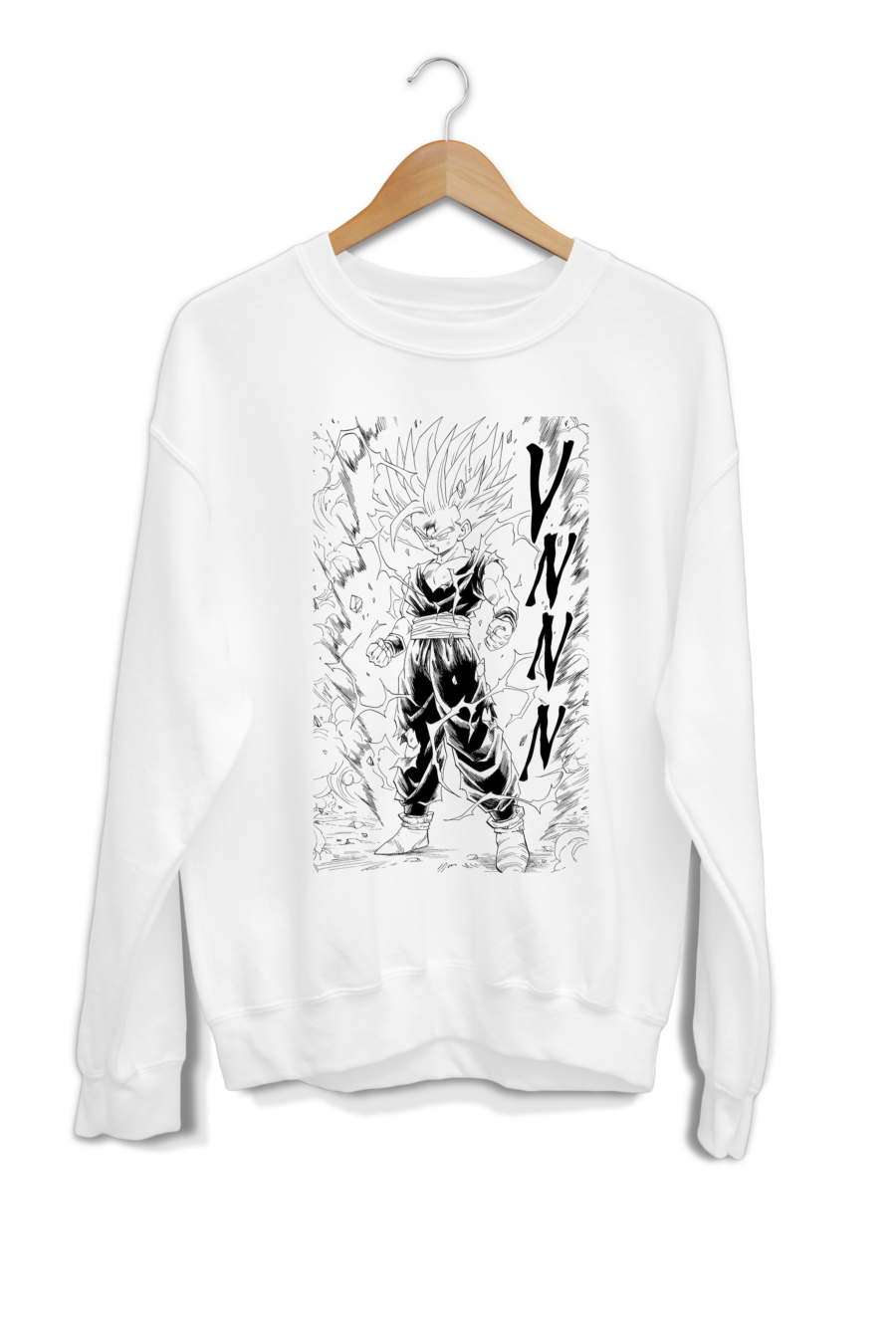 Gohan's Rage-Induced Transformation vs. Cell Sweatshirt T-Shirt Design
